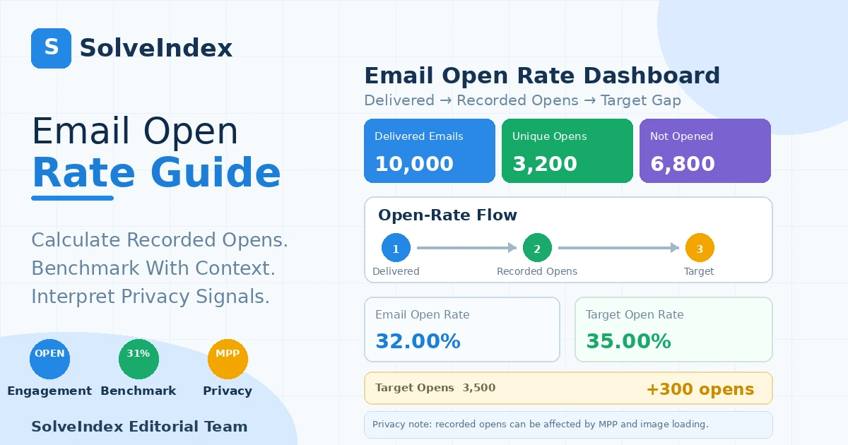 Email Open Rate: Formula, Benchmarks and How to Improve It visual guide