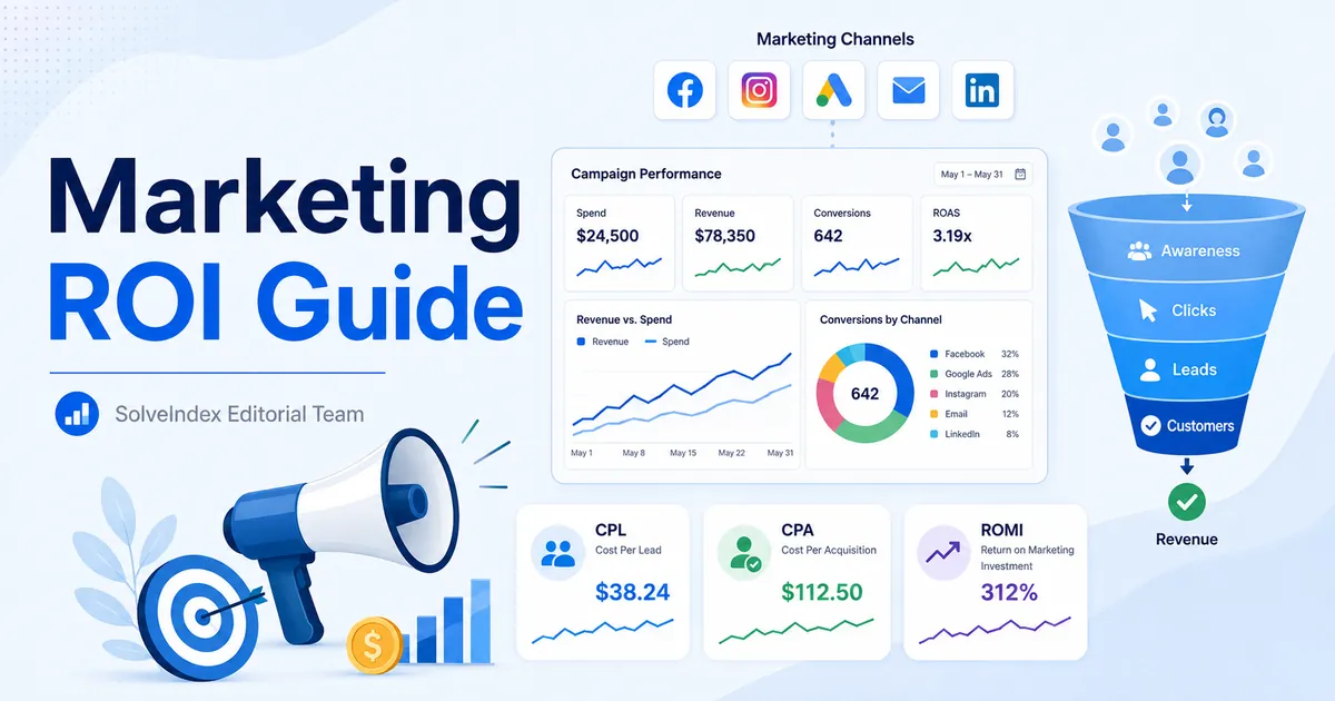 How to Calculate Marketing ROI, ROMI, CPL and CPA - visual guide