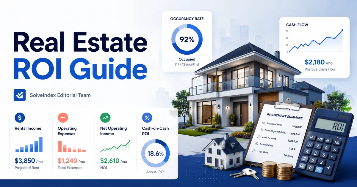 How to Calculate Rental Property ROI, Cap Rate, NOI and Rental Yield - visual guide